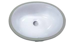 white porcelain undermount bath sink oval
